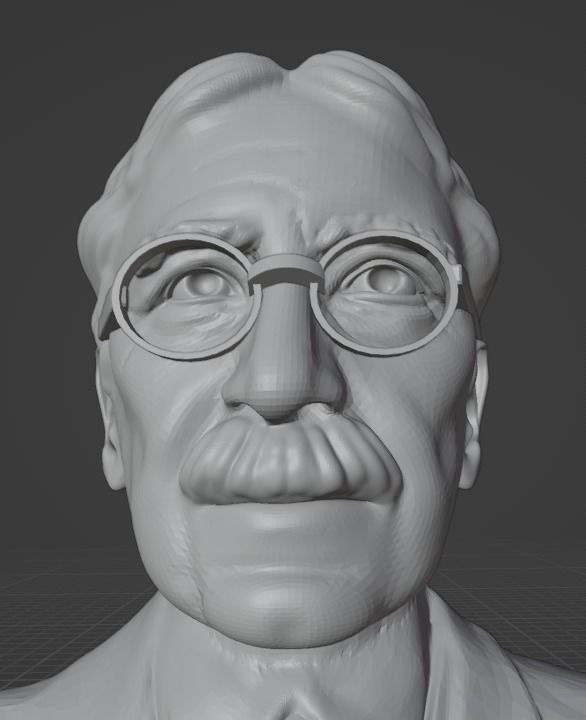 John Dewey 3D print model_5