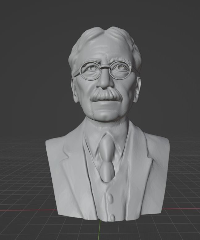 John Dewey 3D print model_4