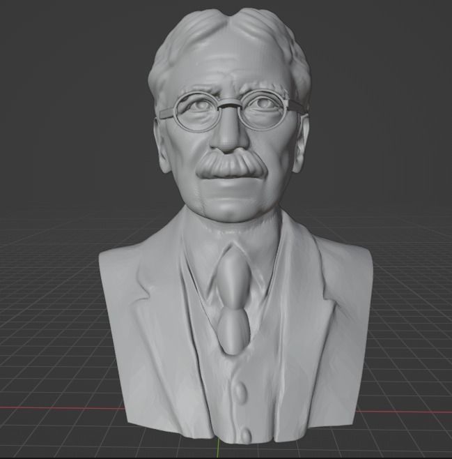 John Dewey 3D print model_11