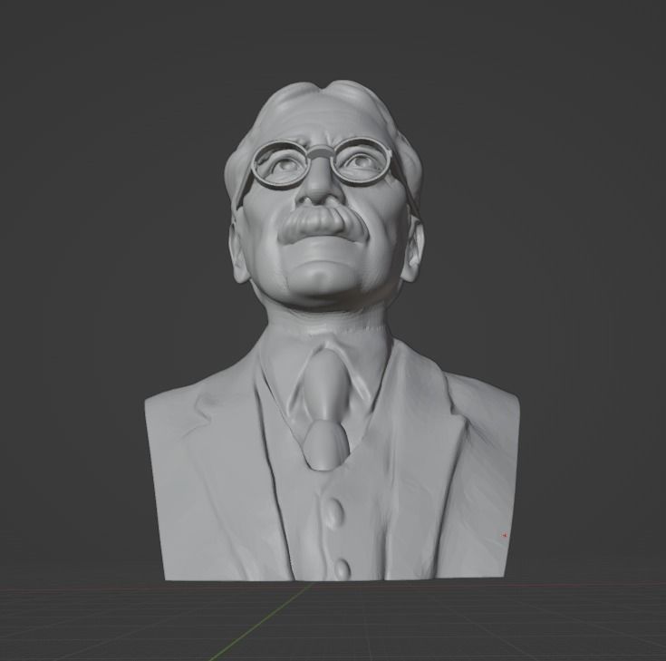 John Dewey 3D print model_2