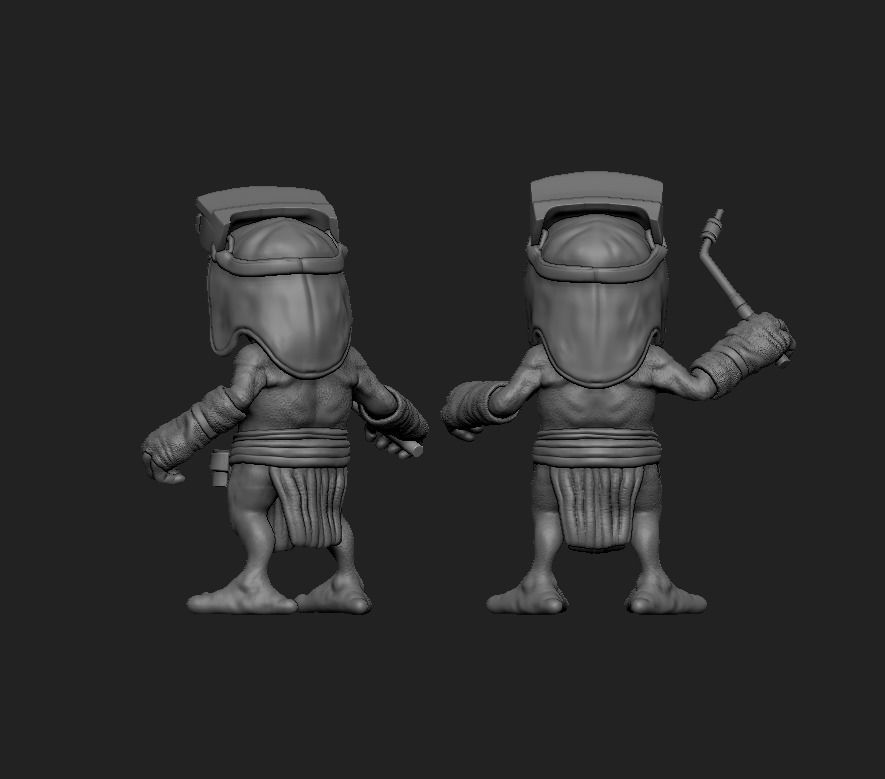 azellans character holding sword 3D print model_9