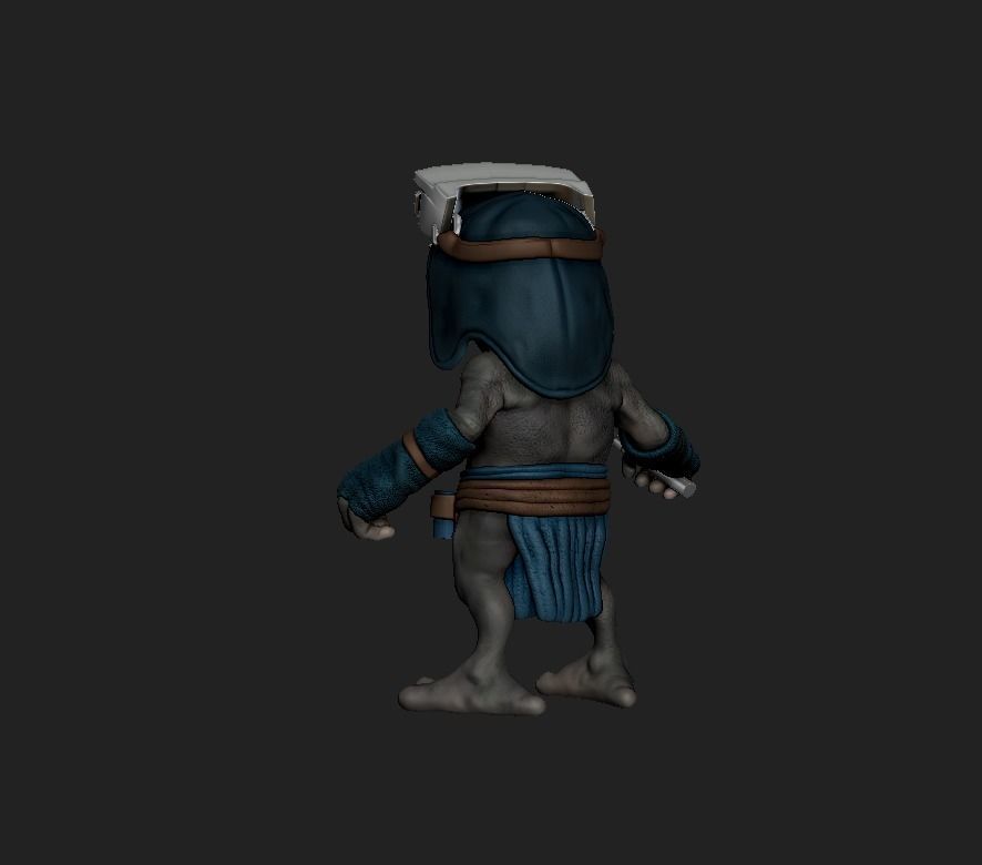 azellans character holding sword 3D print model_7