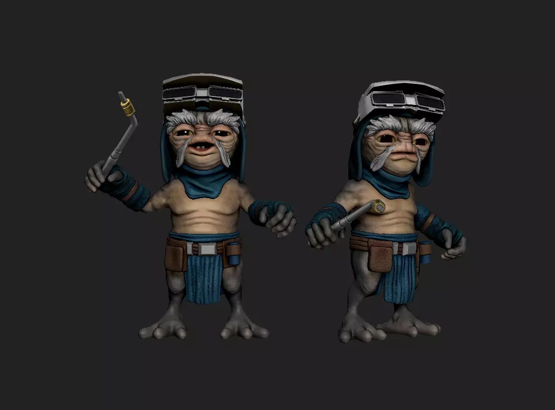 azellans character holding sword 3D print model_0