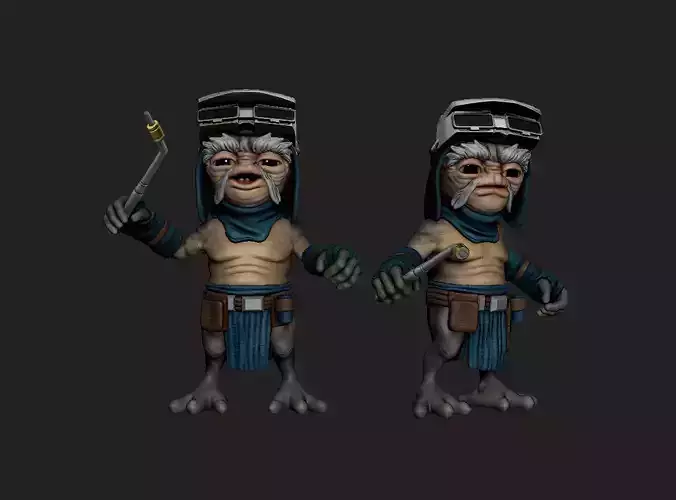 azellans character holding sword 3D print model