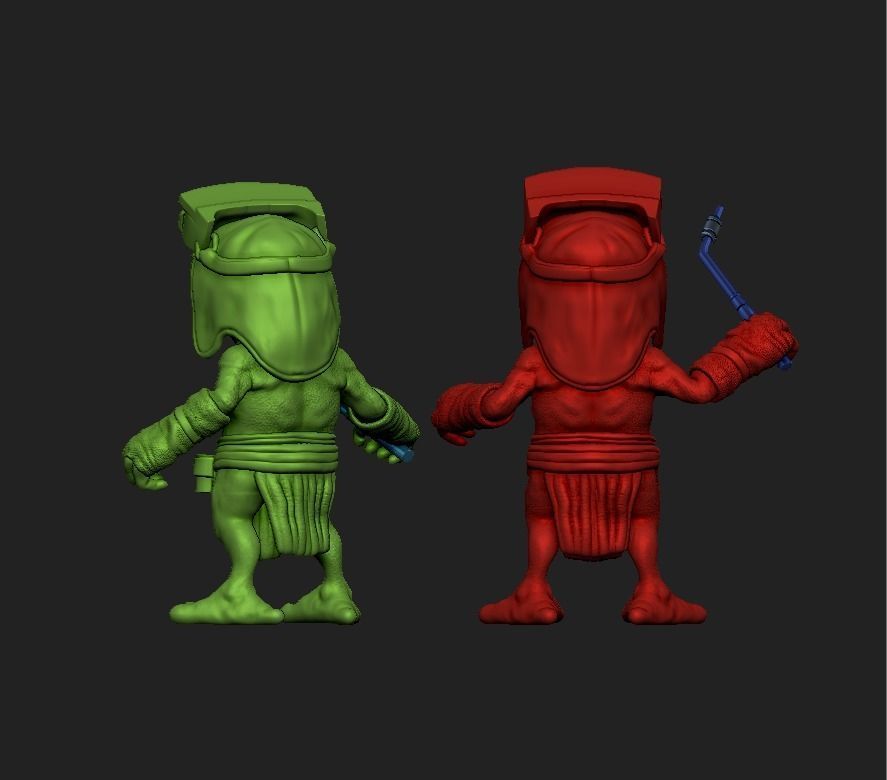 azellans character holding sword 3D print model_11