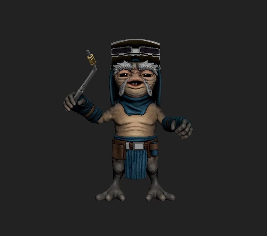 azellans character holding sword 3D print model_1