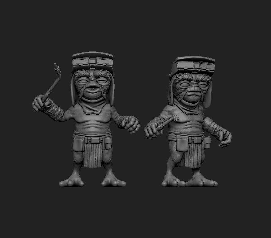 azellans character holding sword 3D print model_8