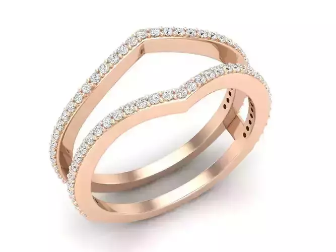 AV 396 Anniversary Wedding Band Enhancer Guard Double Ring 3D print model
