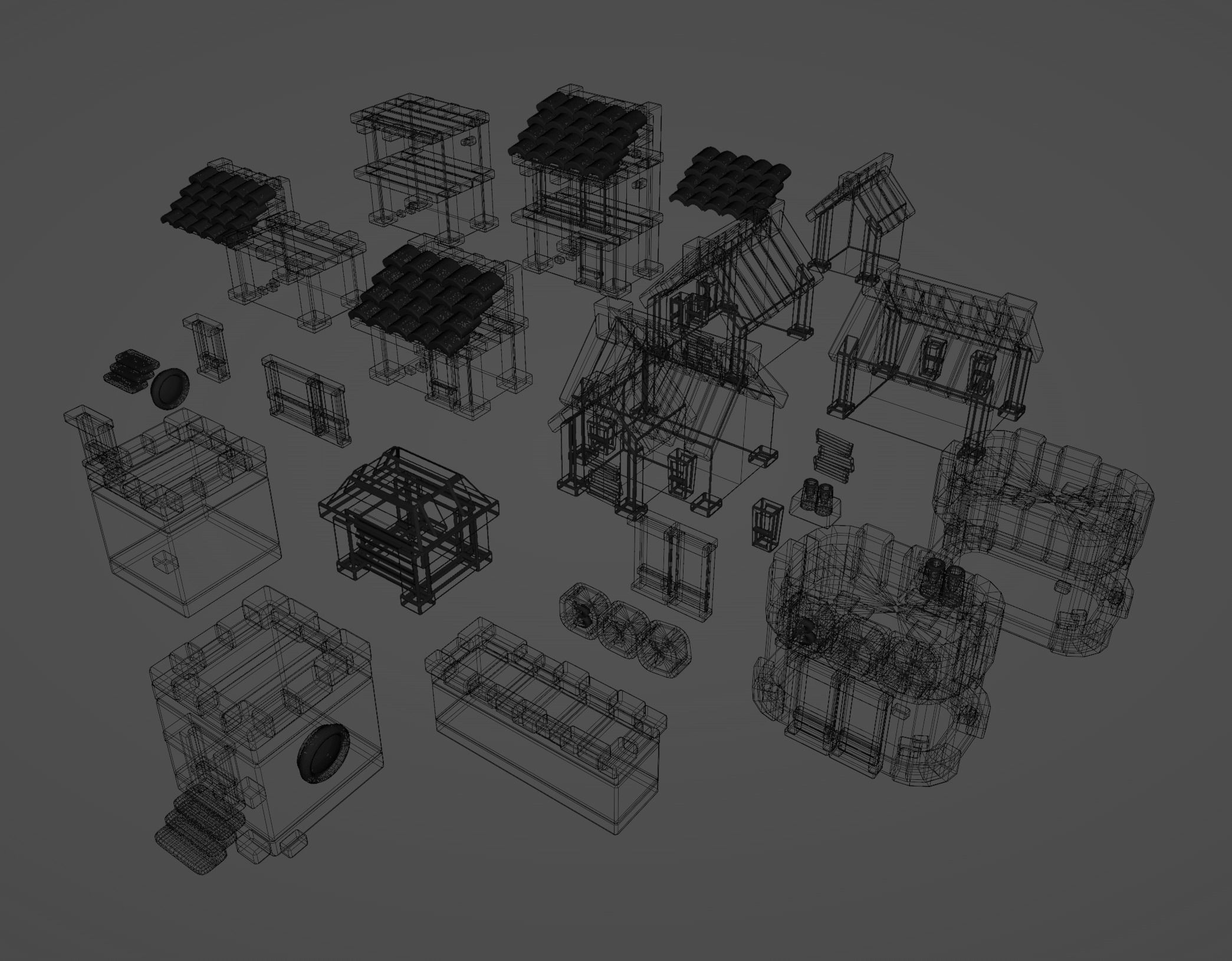 Building - Town Pack 02 Stylized 3D 3D model_8