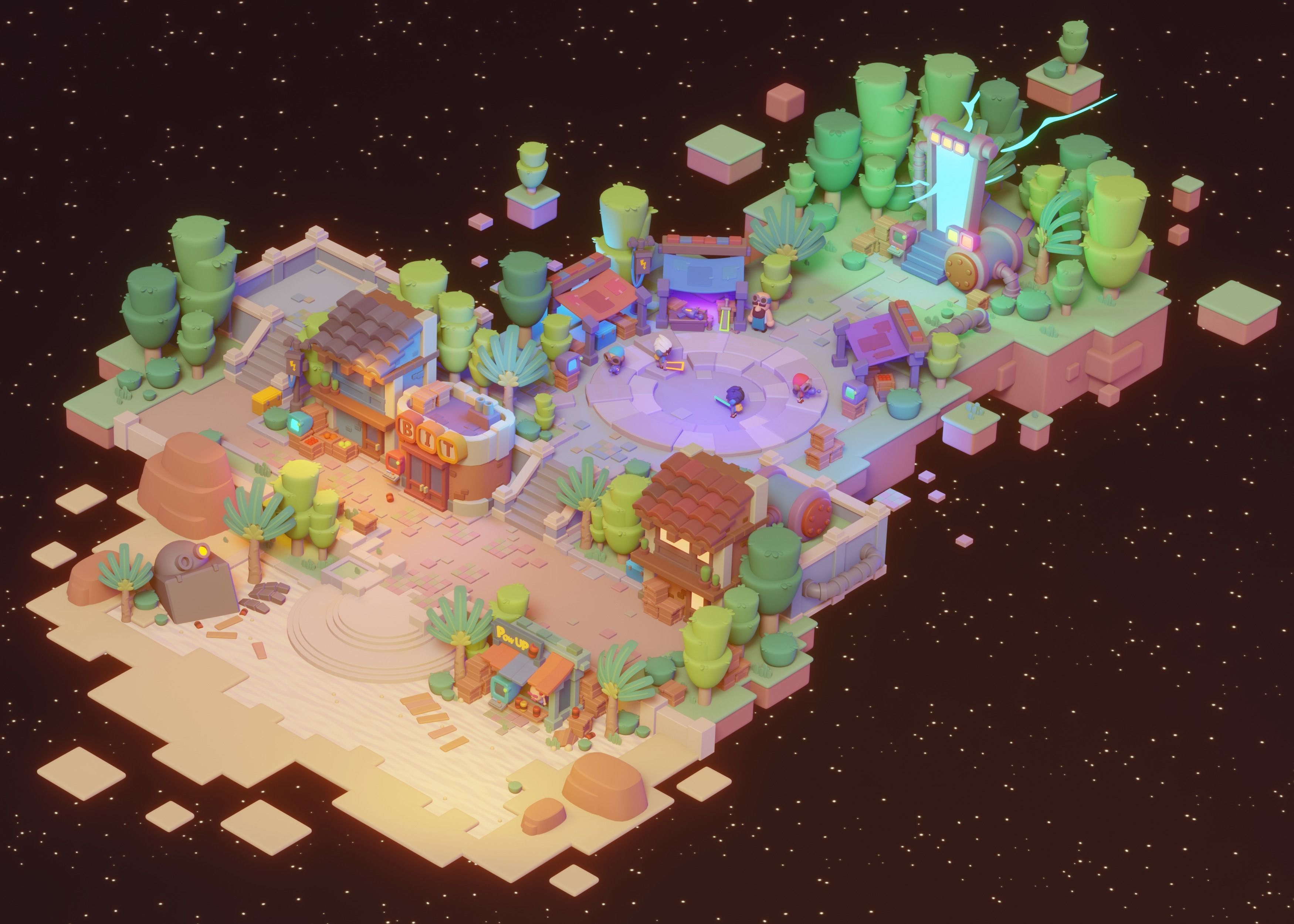 Building - Town Pack 02 Stylized 3D 3D model_9