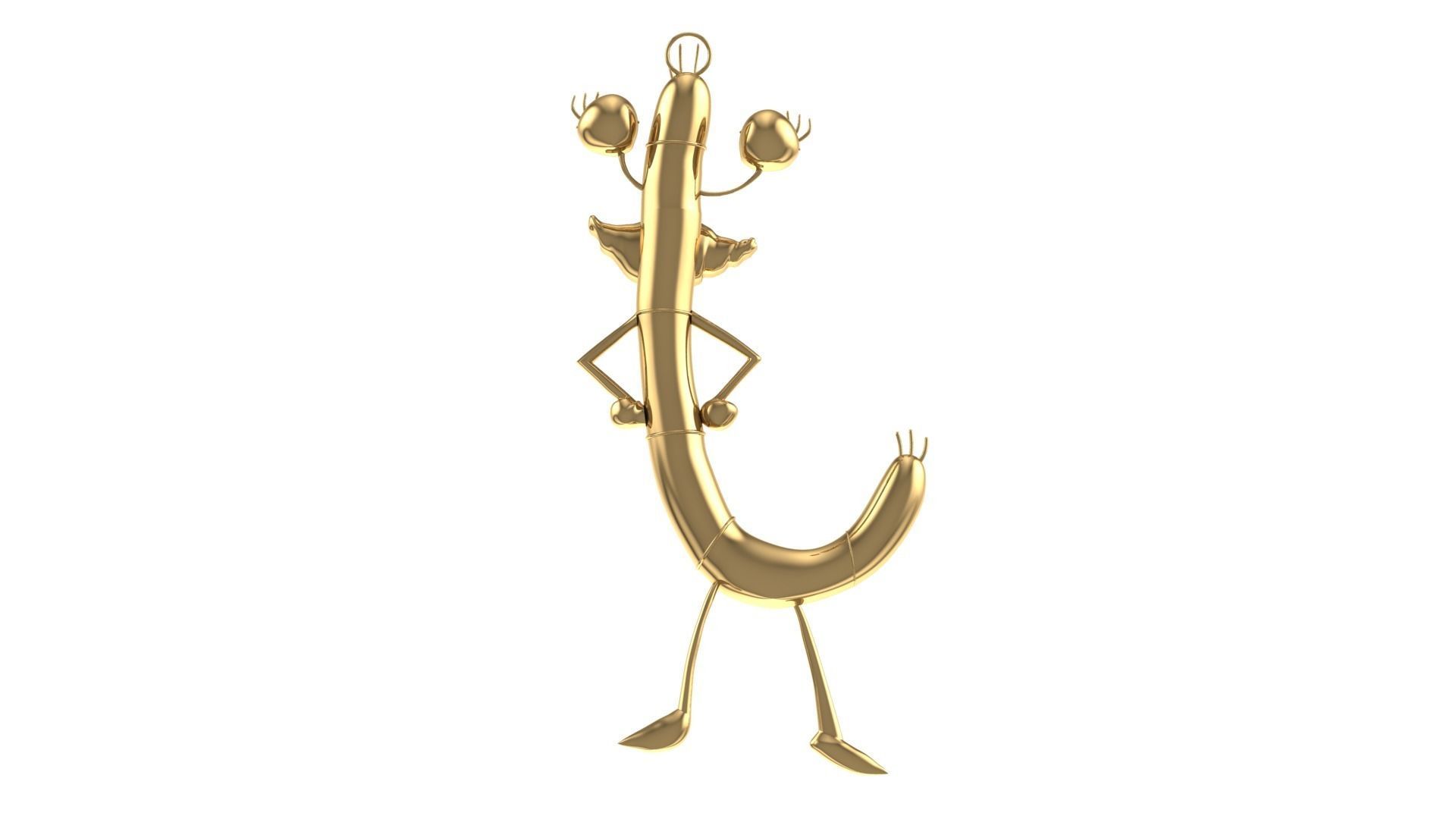 Oblina Monster Pendant 3D print model_2