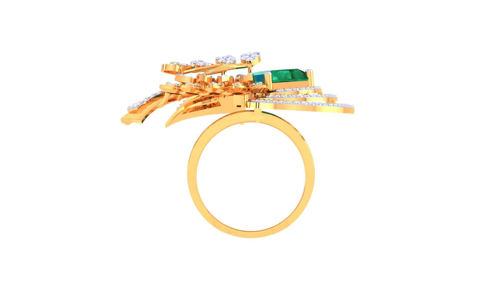 Women Cocktail Ring 3dm STL OBJ FBX Renders Details 3D print model_4