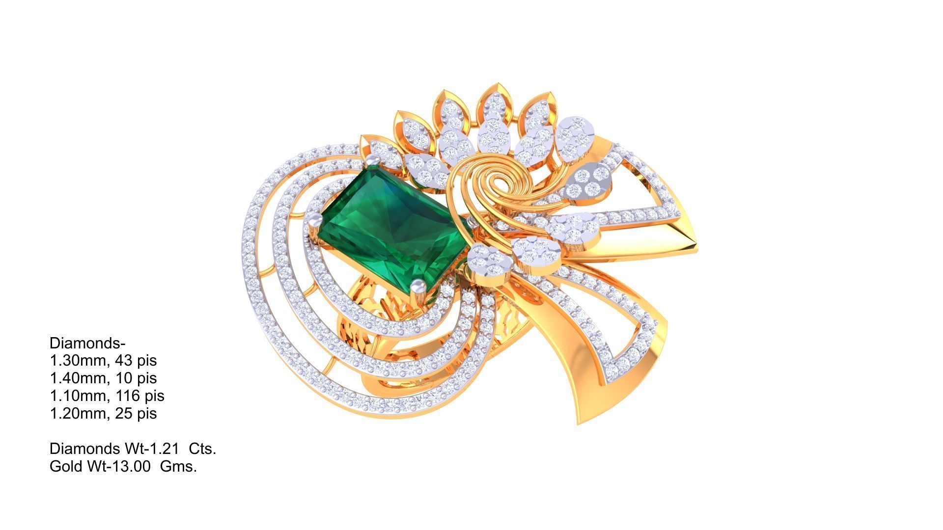 Women Cocktail Ring 3dm STL OBJ FBX Renders Details 3D print model_1