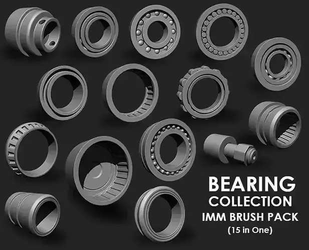 Bearing Collection Imm Brush Pack 15 in one 3D model