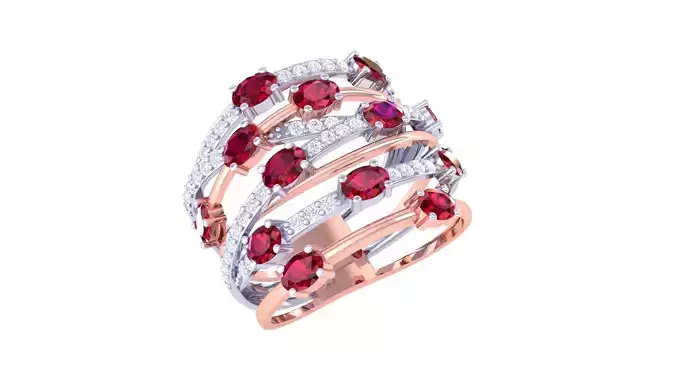 Women Cocktail Ring 3dm STL OBJ FBX Renders Details 3D print model