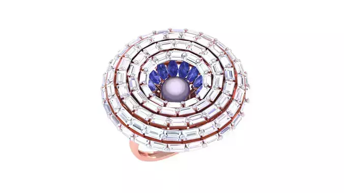 Women Cocktail Ring 3dm STL OBJ FBX Renders Details 3D print model