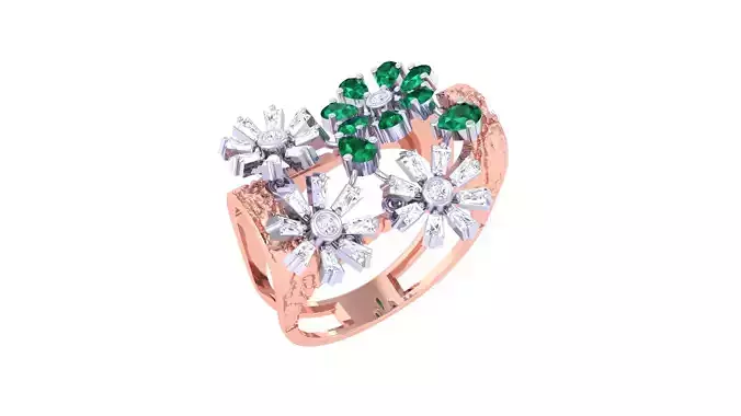 Women Cocktail Ring 3dm STL OBJ FBX Renders Details 3D print model