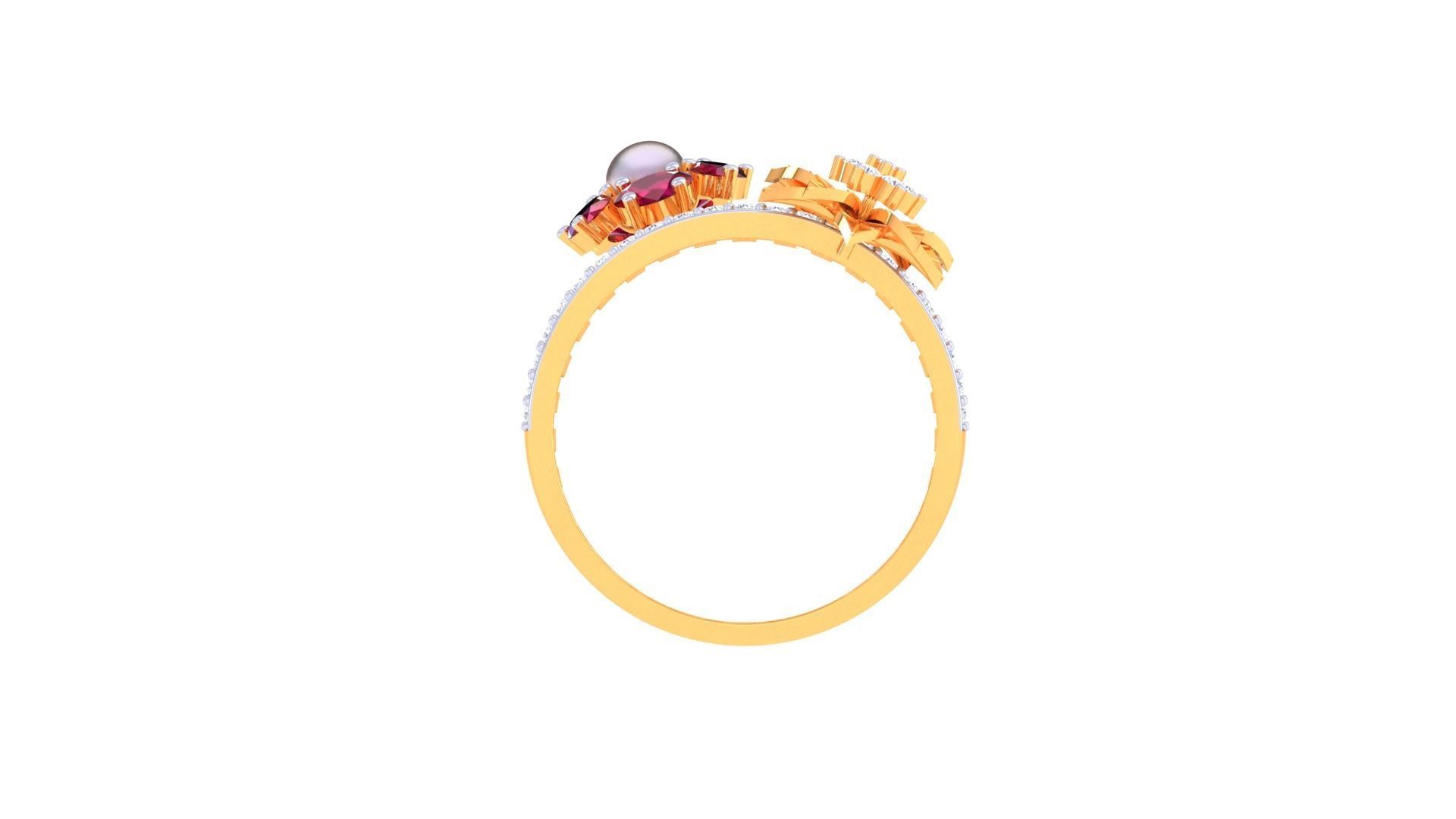 Women Cocktail Ring 3dm STL OBJ FBX Renders Details 3D print model_4