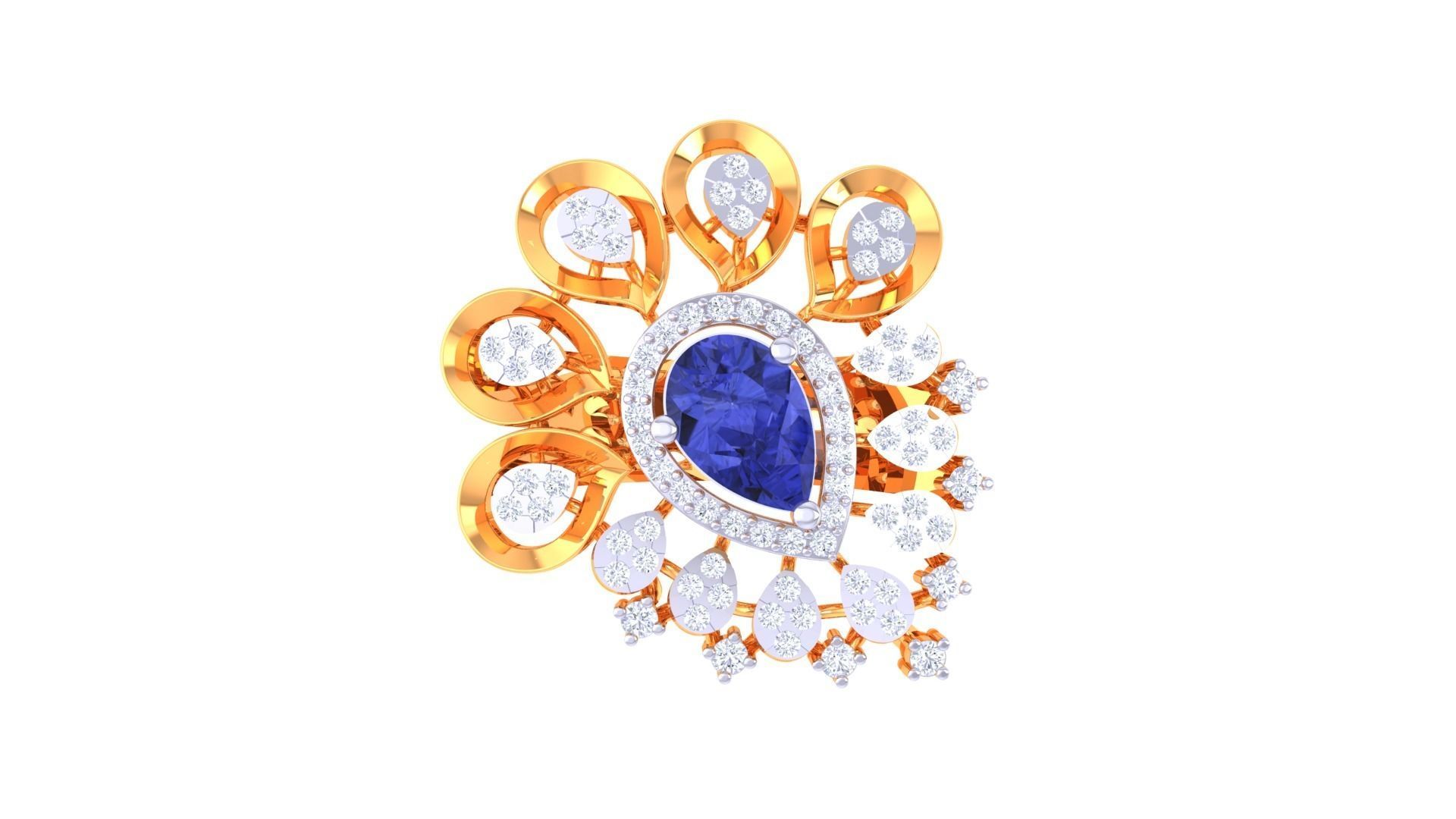 Women Cocktail Ring 3dm STL OBJ FBX Renders Details 3D print model_3