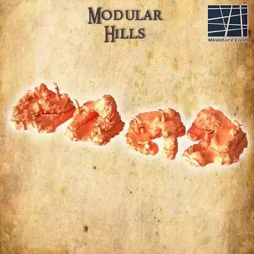 Modular Hills Tabletop Terrain 28 MM