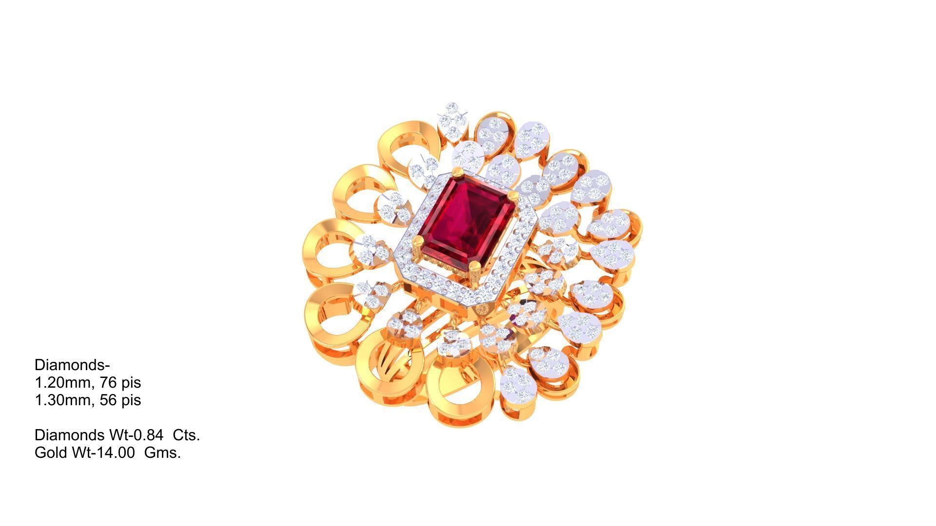 Women Cocktail Ring 3dm STL OBJ FBX Renders Details 3D print model_1