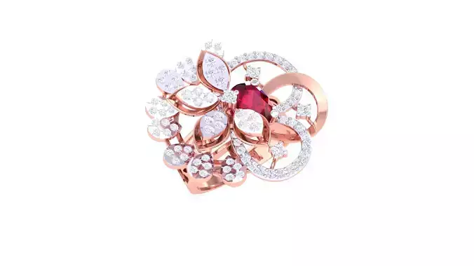 Women Cocktail Ring 3dm STL OBJ FBX Renders Details 3D print model