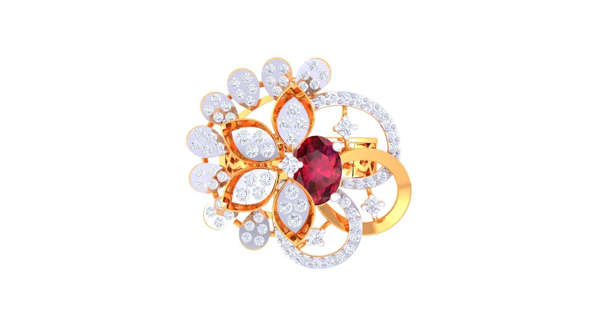 Women Cocktail Ring 3dm STL OBJ FBX Renders Details 3D print model_3