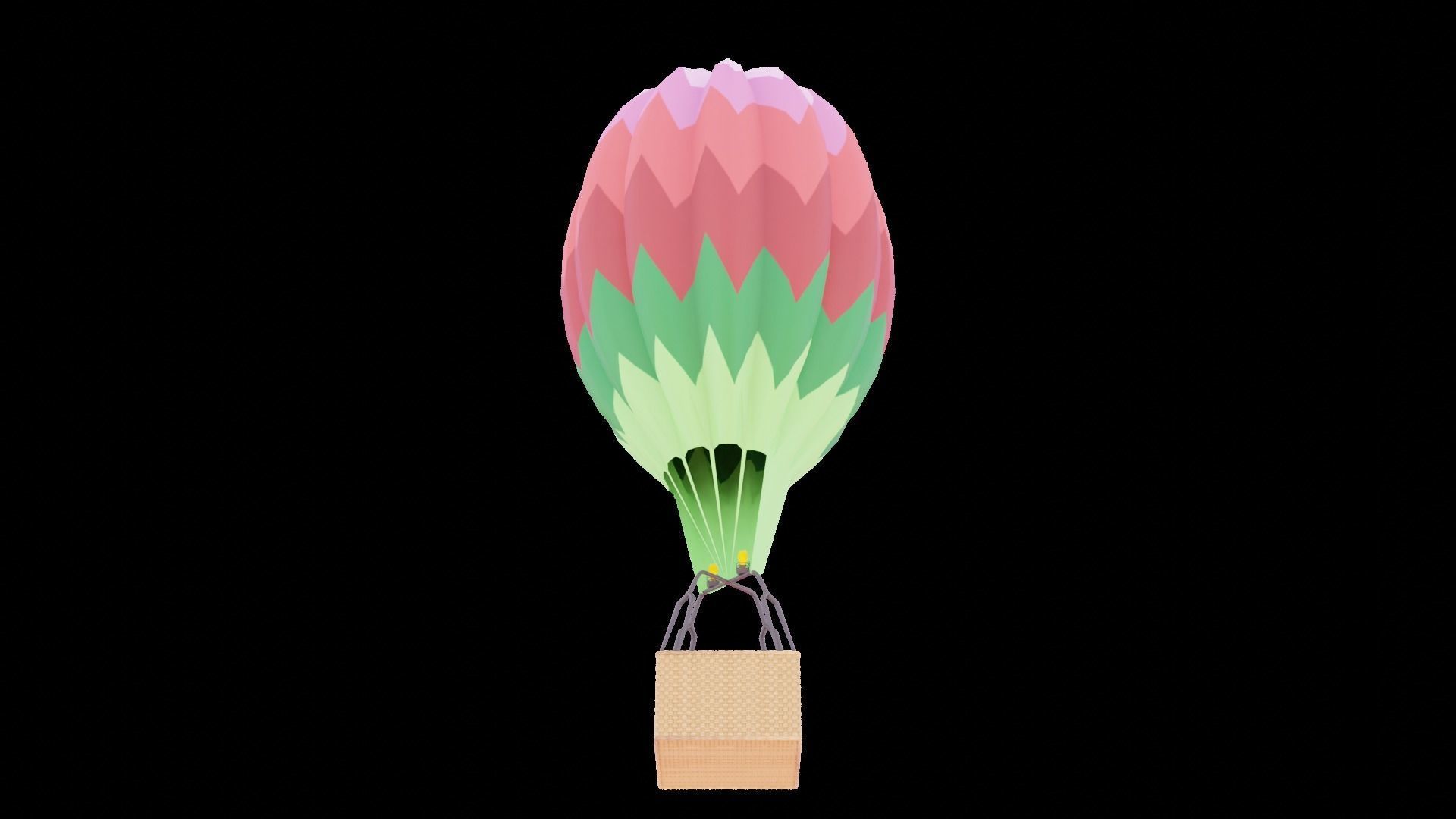 Hot Air Balloon 3D model_2