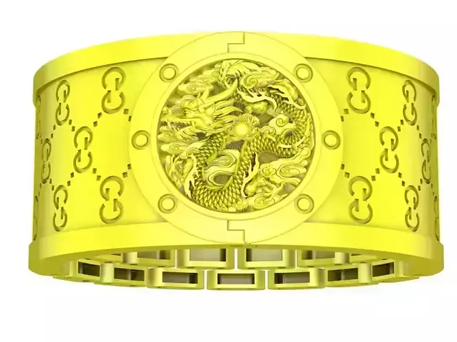 Luxury Dragon Bangle Bracelet 3D Model A4761