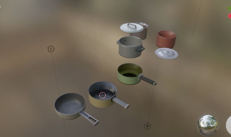 Cooking Utensils Low-poly 3D model_1