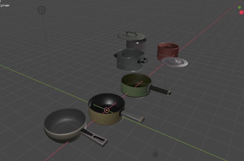 Cooking Utensils Low-poly 3D model_2