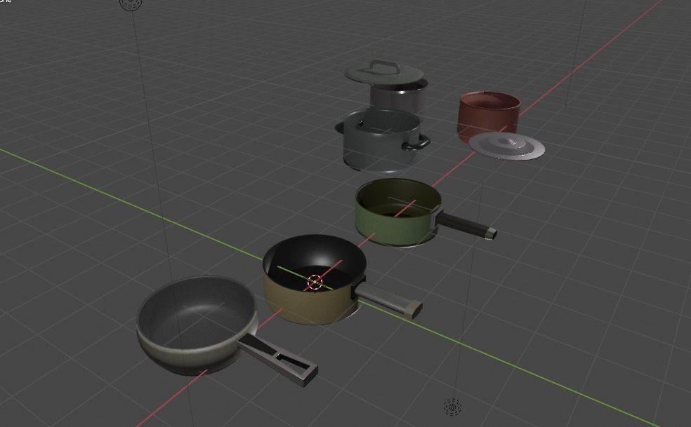 Cooking Utensils Low-poly 3D model_3