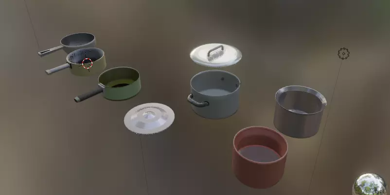 Cooking Utensils Low-poly 3D model_0