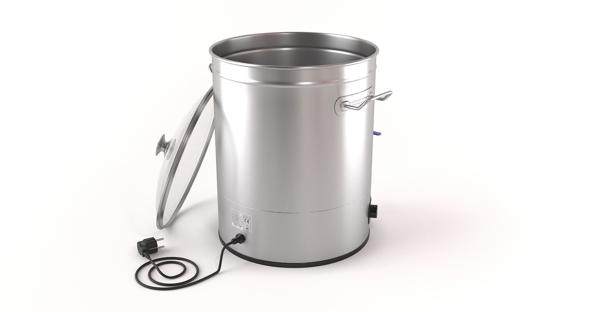 Electric homebrewing kettle 3D model_1