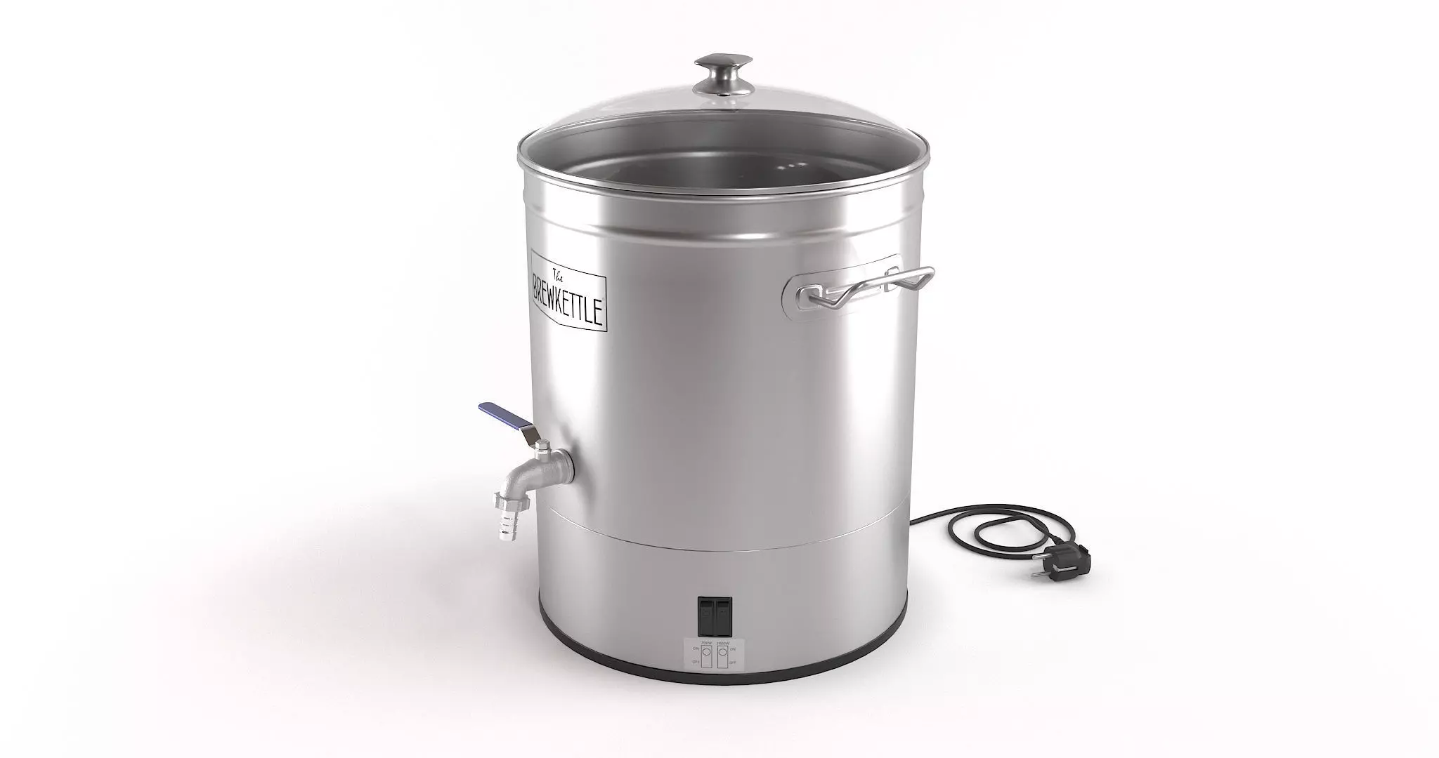 Electric homebrewing kettle 3D model_0