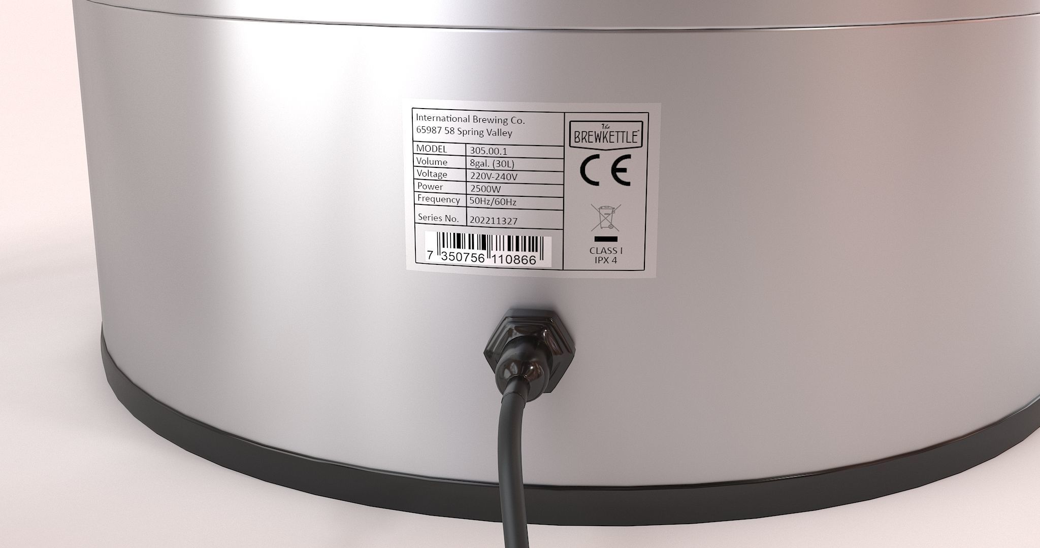 Electric homebrewing kettle 3D model_7