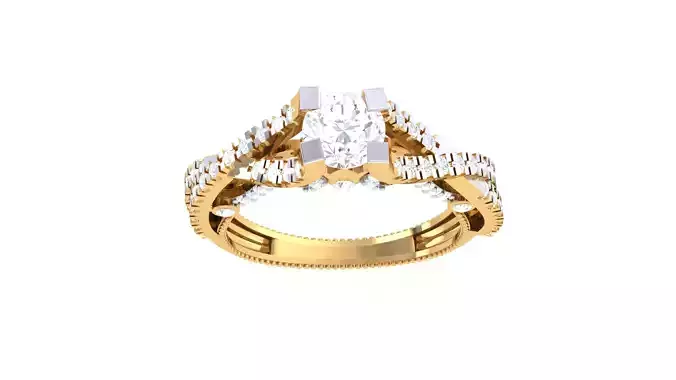 Women Wedding Engagement Ring 3dm STL OBJ FBX Renders Details