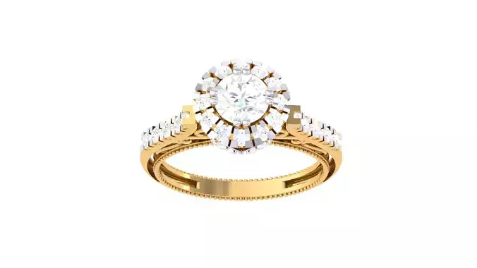 Women Wedding Engagement Ring 3dm STL OBJ FBX Renders Details