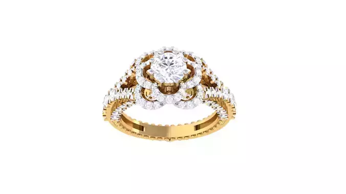 Women Wedding Engagement Ring 3dm STL OBJ FBX Renders Details