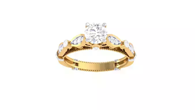 Women Wedding Engagement Ring 3dm STL OBJ FBX Renders Details