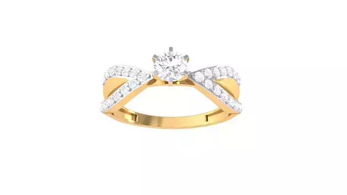 Women Wedding Engagement Ring 3dm STL OBJ FBX Renders Details