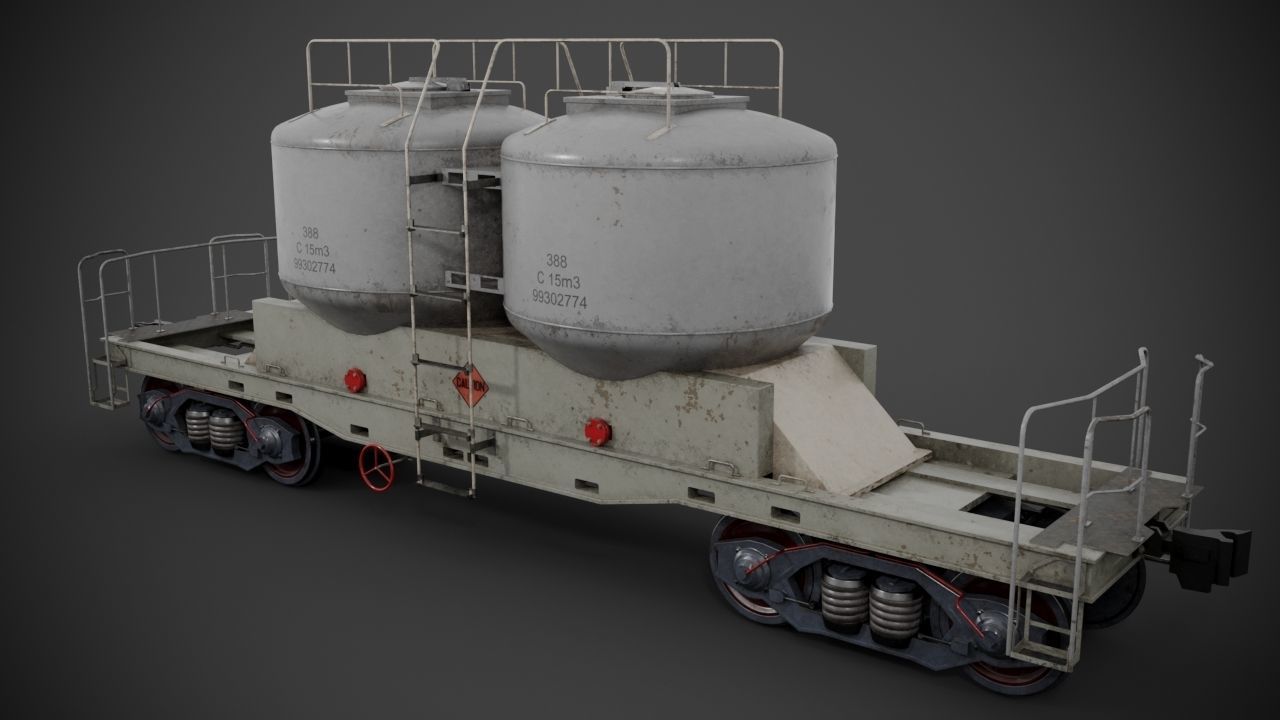 Railway car 3D model_6