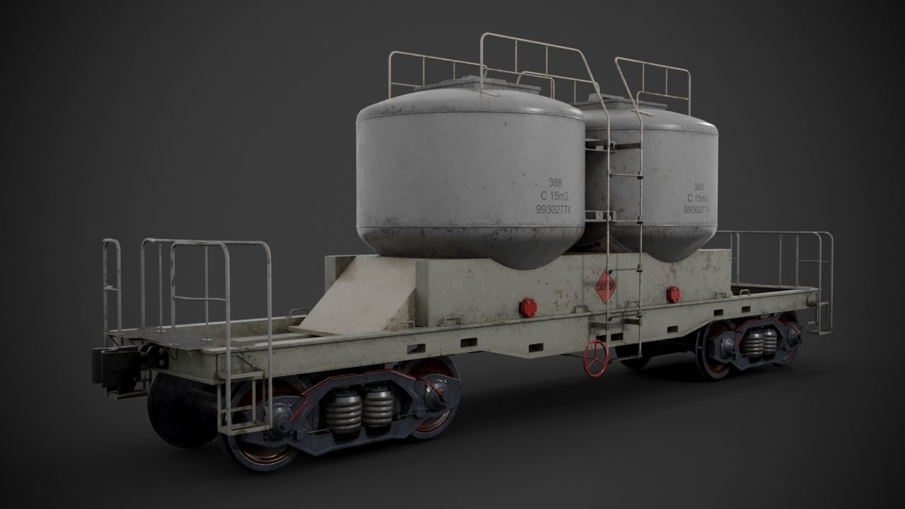 Railway car 3D model_5