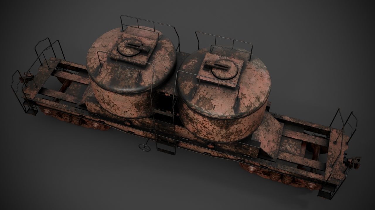 Railway car 3D model_8