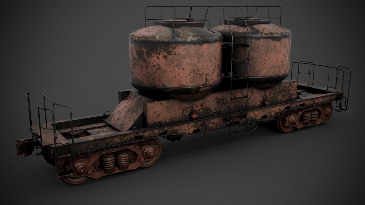 Railway car 3D model_9