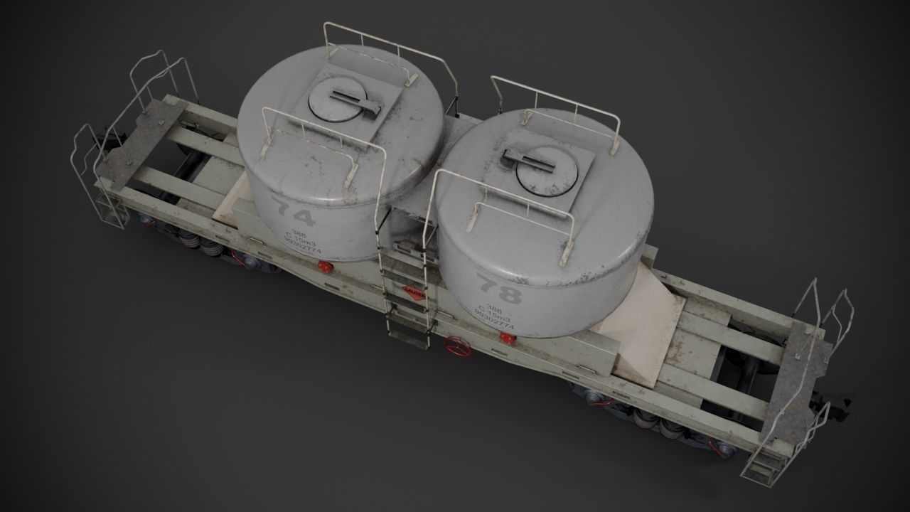 Railway car 3D model_4