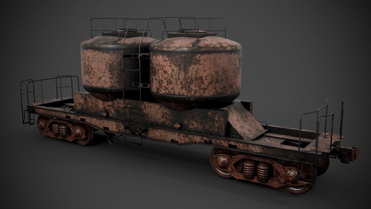 Railway car 3D model_7