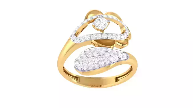Women Wedding Engagement Ring 3dm STL OBJ FBX Renders Details