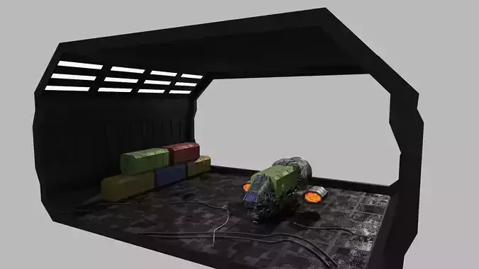 Space Ship With Landing Bay