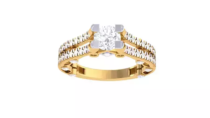 Women Wedding Engagement Ring 3dm STL OBJ FBX Renders Details
